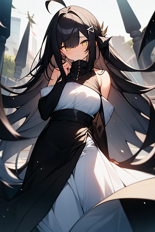 highest quality,detailed descriptiの上,whole bodyエスビアン,whole body,Kung Fu Pose,Spread your legs,Sweaty, Manhattan Cafe, Black Hair,Long Hair,Expressionless, View Viewer, Ahoge, Black gloves, Single earring, tail,flowing bangs,1 girl, (((highest quality))), Anatomically correct, grown, Big Ass, Devil Nin Suit,Rinko Costume, long 髪, ,High Ponytail, Side Lock, Ninja Artist, Shiny服, Impossible Bodysuit, Perfect for your skin, Purple bodysuit, fishing net, Underbust cut out, Arm guard, Underbust,cute, Looking at the audience, Beautiful Eyes, Beautiful background, Particles of light, Light of the sun, Dramatic lighting, outside, Shiny, Realistic, highest quality, Very detailed, Get used to it, scenery, Beautiful and detailed, thin 髪,