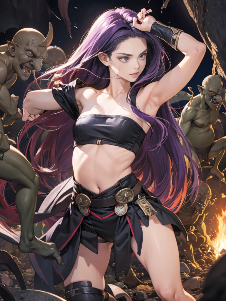 (Highest quality, 8k, masterpiece:1.3,beautiful girl), (masterpiece:1.3, Highest quality, Ultra-high resolution, Very detailed),Beautiful body, Beautiful breasts, Beautiful thighs, Beautiful feet, Beautiful fingers, Glowing Skin,(((Long Hair,Black Hair,Beautiful Hair))),(Perfect Anatomy, Anatomically correct, Very detailed肌), Cute and symmetrical face, Perfect Face, Perfect Eyes, ((Perfect Fingers, Five Fingers)), (((whole body,Draw the whole thing)))((Two Arms,Two legs)),Large Breasts,(((Wizard,Black Dress,Big walking stick))),(((Starry Sky,crowd,battlefield,battlefieldを照らす女神))),((Trapped on high ground,Dirty body,Torn clothing,Arms tied)),(((Annoyed expression,tears,A humiliating look))),(((Surrounded by Goblins,Being raped,Cum deep inside the vagina,Thin pubic hair,Semen overflowing from pussy))),guillotine,