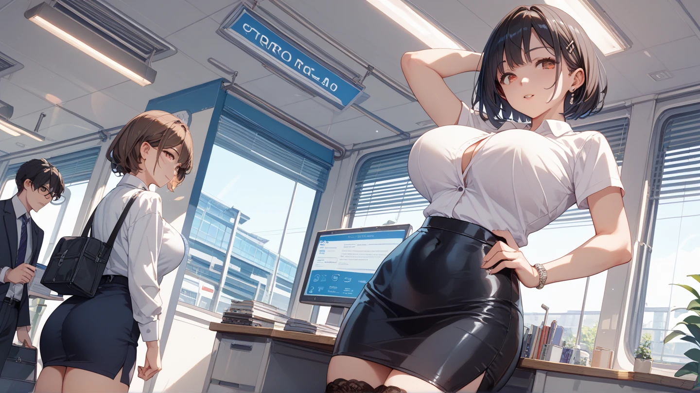 3 women ,SFW, realistic, masterpiece, VERY crowded subway train interior detailed scenario, VERY crowded subway train interior detailed background, standing insanely hot (woman 1) using sexy ((school uniform)), (((lifted skirt)), (big ass), (thick thigths), (fear expression), blushed face,(woman 2)using sexy((school uniform)),(((lifted skirt))),(woman 3) using sexy ((gym cloths)),(((tight clothes))),dark skintone