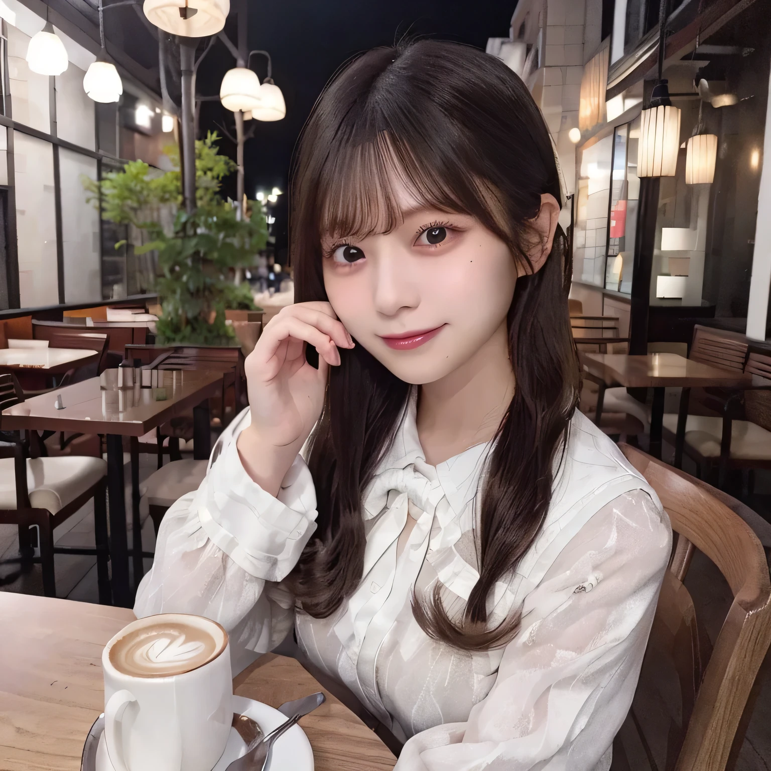 high resolution、8K，Japan Male 1、Girl 1，Date、Cafe