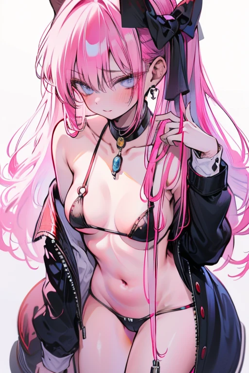 Two dimensions,girl,dance,Pole,dark pink hair,black dress,black cat ears,cyber-,belly button,Sullen face,underboob,tits,Pussy,micro bikini,全裸Pussytits全裸乳首