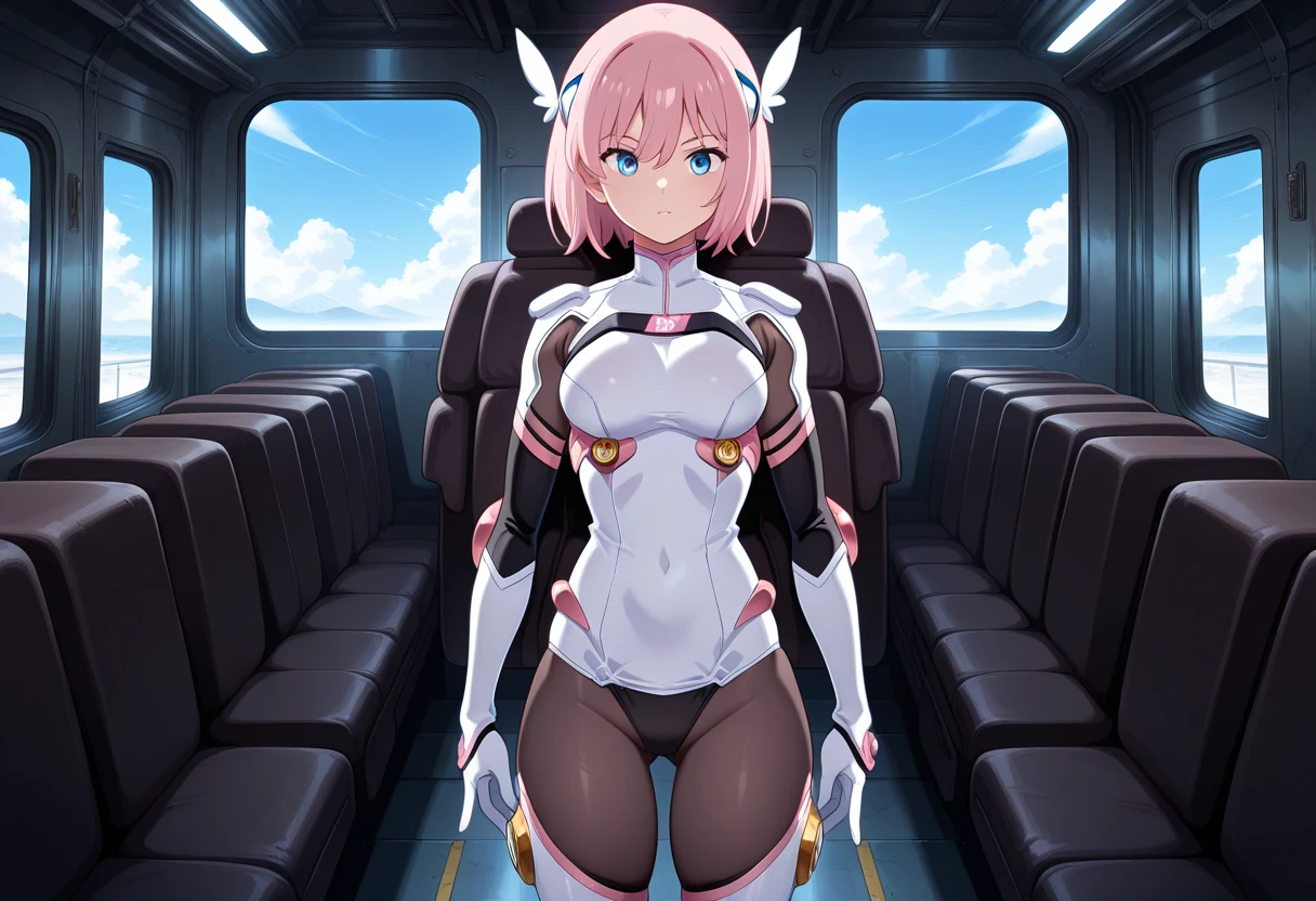 masterpiece, best quality, high resolution,
1girl, solo, white bodysuit, bodysuit, looking at viewer, pilot suit, medium breasts, floating hair, white floral background, closed mouth, cosplay, feet out of frame,
Mash Kyrielight