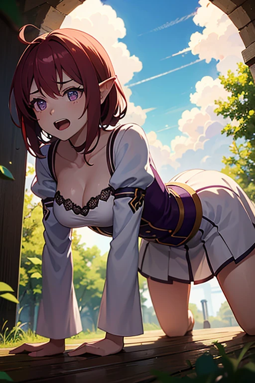 nsfw,(masterpiece),(best quality),(ultra-detailed),(best illustration),(best shadow),(absurdres),(detailed background),(very aesthetic),sara valestein, sen12, 1girl, yellow eyes, thighhighs, choker, creampie,straddling on the man,1 woman, 2 men,glare at,from above