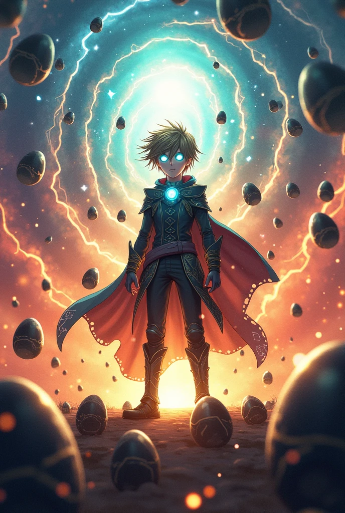 Dark uatu the watchers from marvel comics , in the middle of wide outter space
