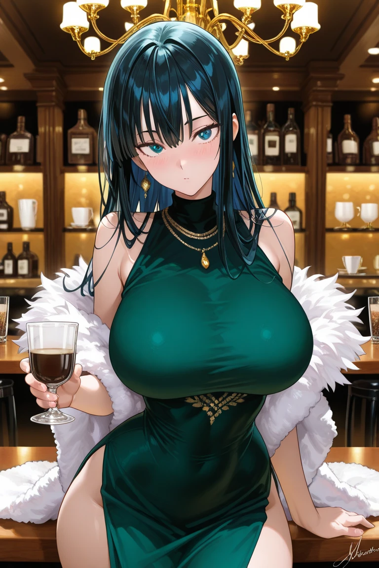 masterpiece, best quality, a young girl, ((two-headed)), black medium hair, wearing an extremely beautiful dress, at a party, little smile