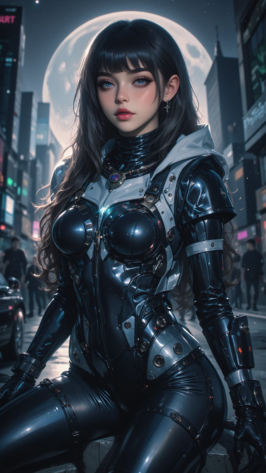 (Simple background), 1 woman, Godanubis, Upper body. from side view, Open mouth, cowboy shot, Glowing eyes, Mechanical body, Cyberpunk, mechs, ciber, droid. White the. Golden Black Body, Cape Godanubis, Anubis Head, Doghead, furr