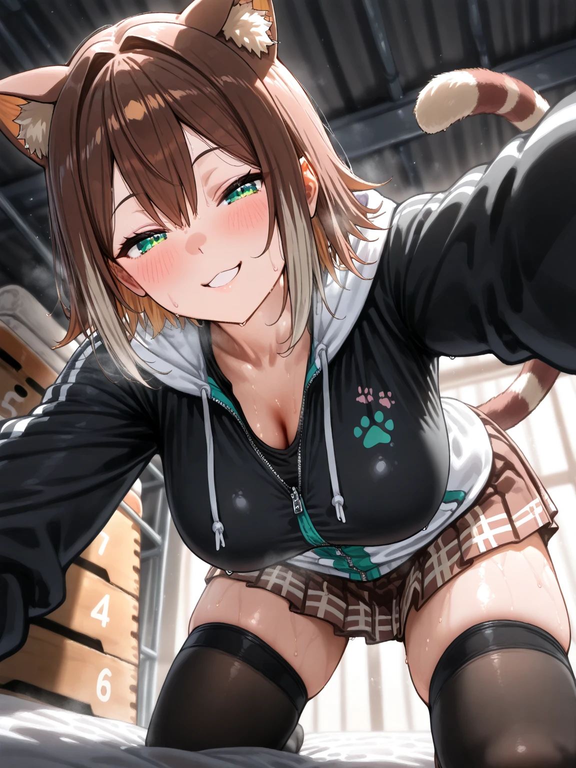 (Aoi Inuyama), (NSFW), thick eyebrows, long hair, fangs, skin fangs, brown hair), (green eyes), (side ponytail), (hair ornament), (hair bobble), (best quality), ( dog ears),(brown dog ears),(floppy ears),(Wonder Puppy Cosplay),(choker),(brown cape),(short cape),(fur tops),(fluffy clothes),( Paw gloves), (brown gloves), (brown cuffs), (fluffy cufflinks), (drawers), (fur leg warmers), (brown leg warmers), (dog tail), (brown tail)
(blush), (ahegao), (climax), (futanari), (erect penis), (ejaculation), (watery eyes),