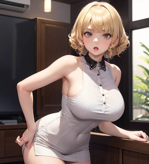 Karen, girl, milf, older woman, blonde bob cut