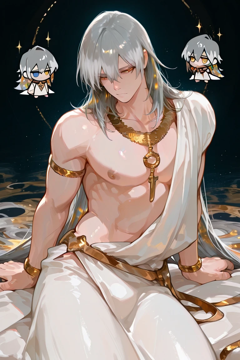 ((Detailed eyes, Shining eyes:1.2)),beautiful eyes,{best quality}, {very aesthetic}, {ultra-detailed}, {best illustration}, nsfw,{{1boys}},Big eyeballs,eyes wide open,look at viewer,(silver hair),(long hair), anal, man, penis,Boy shows his penis and anus in the bathroom,(Fox ears),(completely nude:1.8),Expanding the anus,Anal bulge,(cum on ass),(cum in ass hole),Cum in anus,open mouth,Long bangs down to the eyes,I can see the anus expanding,Erect nipples,((Eye contour emphasis)),No pubic hair,above shot, 2d,dooring,((blushing)),((pesis in ass)),((otoko no ko:1.8)),(fem boy),(flat chest),bukkake,In town,Restrained by collar