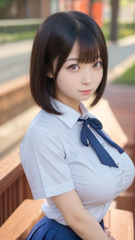 (Anatomically correct, Perfect body:1.3), Professional Writing、Detailed workmanship、(High resolution:1.2)、photo sculpture、8k, High resolution、(RAW Photos, Realistic:1.2)、highest quality, masterpiece, Slim figure、High resolutionの顔、(the face is in focus、High resolutionの目, Watery eyes)、(Concentrated, Symmetrical pupils:1.2)、High quality and beautiful skin、Firm Skin、Very large breasts、Natural Makeup、Gloss Lip, High-definition hair texture, (Japanese women、high school girl:1.3)、、(short hair:1.3), Unparalleled beauty、break (High School Uniform:1.3) 、Bondage、O-ring、break in the classroom, (Very embarrassed, blush:1.3)、(Shooting from the sky:1.2), (View your viewers:1.2), (Blowjob:1.2), (((penis:1.2)))、(((Exposing her breasts)))、(((exposing nipples)))、