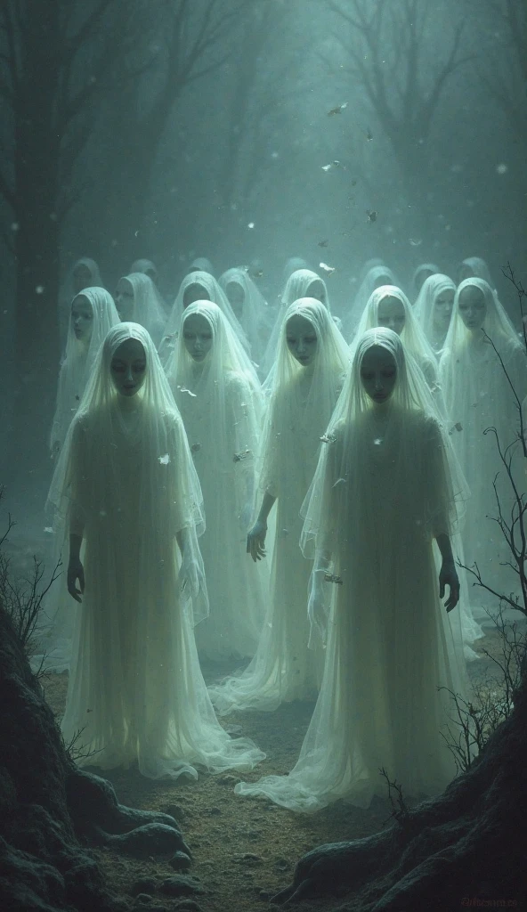 a bunch of Indonesian ghosts in a rickety house