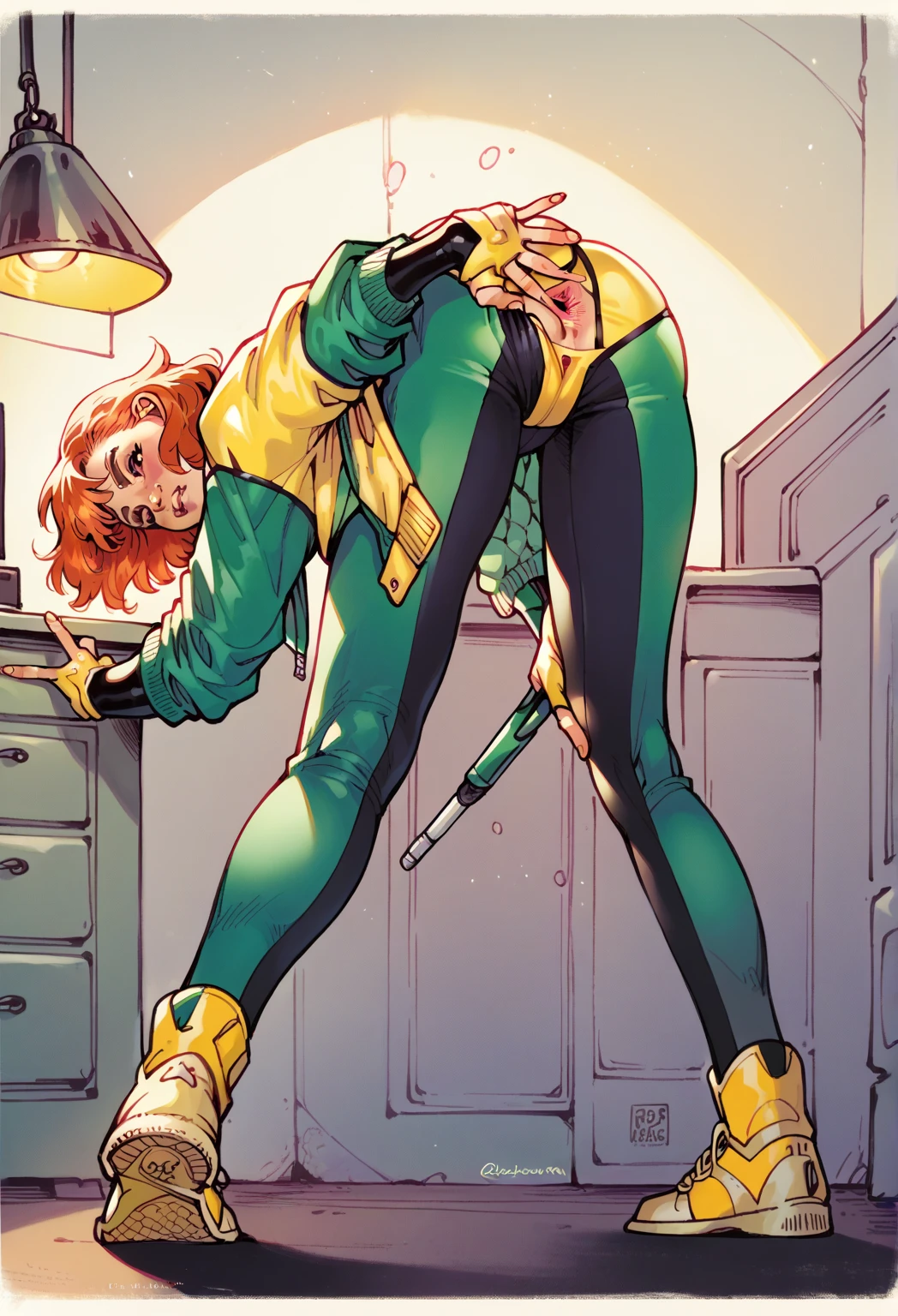 (Muscular:1.8), (thick thighs:1.7),
(ginger female, green eyes:1.5), adult, red hair,
detailed eyes, clean skin, low key (DETAILED SKIN), (big smile:1.6),
(small breasts:2.5),
earrings, eyeshadow, lipstick,
choker, (flight attendant outfit, hat, bowtie:1.9), (pencil skirt:1.7),
(upper body view), (three quarter view), (looking at viewer),
airplane cabin, (dawn lighting), rim lighting, two tone lighting, dimly lit, bokeh