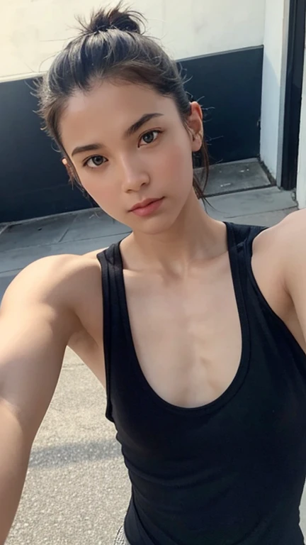 eaArt Bot Txt2Img Default 16:16:00 Expires in 13 days(s)
(highest quality:1.2),(Perfect beautiful face 1.2),(Perfect and beautiful posture:1.2),(Attractive female wrestlers:1.2),Big and ample breasts,Black hair ponytail,sports bra too small,(Face close-up:1.2),(Abnormal sweating:1.2),Lying in bed,Clear Eyes,Looking into the camera,Kiss the camera,((Cleavage,I sweat a lot in my armpits))Smooth underarm skin,
