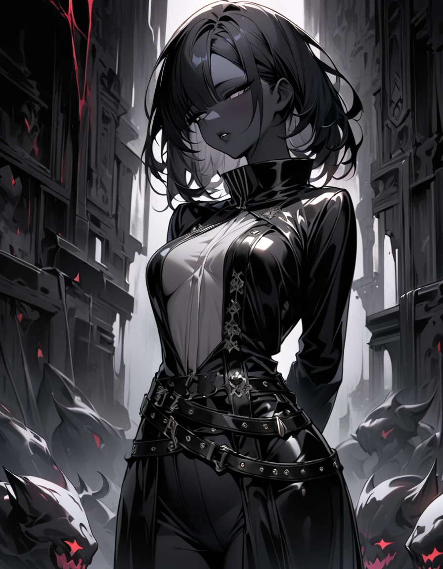 (((dark atmosphere ambient darkness, dark background)), 1girl, serious, standing, looking down, (((shadows on face, dark hair, dark eyes)), (pointed ears), (sharp jawline), (pale skin), (tiny nose), ((high contrast)), (black clothes, black boots, dark colors), (nighttime, darkness), (fog), (mist), (dark trees), (hidden face), (low light), (strong pose), (centered), (facing down), (hidden eyes), (serious expression), (intimidating), (strong pose), (void: 0.8), (((sharp features:0.9), defined eyes:0.9)), ((head:1, arms, hips in view, elbows, thighs, in view)), (strong hands), (tiny fingers), (sharp nails), (low key lighting), (high contrast), (strong pose), (centered), (high contrast), (strong pose), (void: 0.8), (((sharp features:0.9), defined eyes:0.9)), ((head:1, arms, hips in view, elbows, thighs, in view)), (strong hands), (tiny fingers), (sharp nails), (low key lighting), (high contrast), (strong pose), (centered), (high contrast), 25 years old),BREAK,4k resolution)),((high quailty lens)),((lens ISO f4.5)),((effect blurred rim +5)),((Eliminates Chromatic Aberration)),((Enable Canon lens correction)),BREAK,((best graphics model)),((Bright balance and soft ratio)), ((moderate dark balance)),((dark area 30%)),((((contrast 10%)), BREAK,((ratio sun beam 60%)),((Sky light 10%)),BREAK,((of the highest quality, 8K,Raw photo)),Japanese style colors, Soft-beam light, afternoon light,BREAK,((Fixed Finger, Hand))