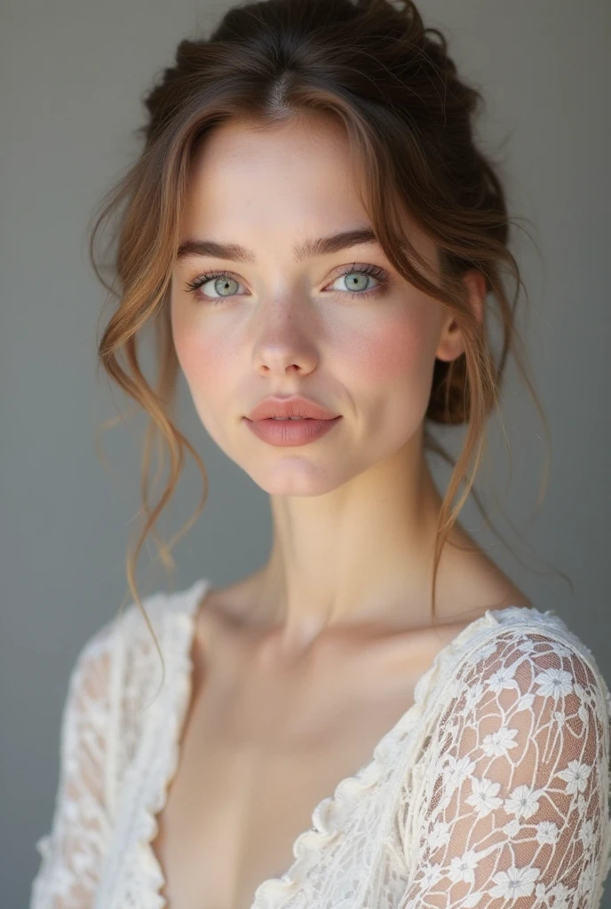 mulher arafed com uma regata branca e um colar, menina sexy com olhos azuis, Retrato Sophie Mudd, cabelos loiros e olhos grandes, selfie de uma jovem mulher, Olhos do quarto, Violeta Myers, sem maquiagem, maquiagem natural, Looking directly at the camera, Rosto com ArtGram, maquiagem sutil, Impressionante tiro de corpo inteiro, olhos verdes penetrantes,completely naked show her