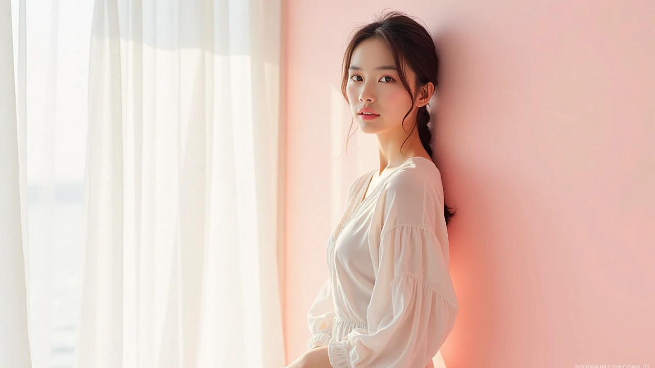 Highest quality、masterpiece、Ultra-high resolution、(Realism:1.4)、1 girl、In a pale background、Deep Shadow、Low Key、Shortcuts、Upper Body、sex appeal、Wearing a shirt