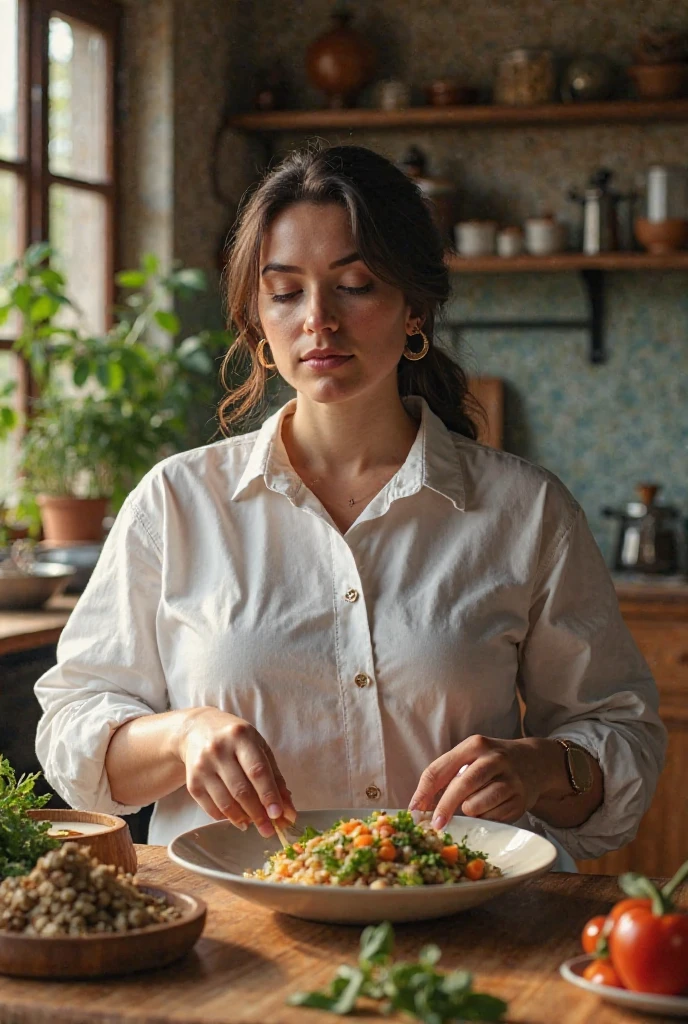 Madre en la cocina 