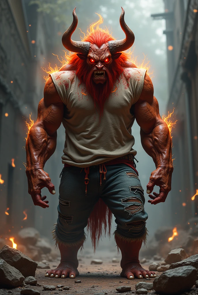 Boy Height 4 meters Weight 300 kg Strong muscles Thick veins Black pants Snake skin jacket Shoes crocodile skin Shoes size 99 Bloody beard Beard color red Ears big giant Has press muscles Big press muscles Legs cigarette Nails 3 meters Fingers 5 meters Long hair Rapunzel Nails long Finger long Pregnant Kozi big and red color Maniac Cracked head

