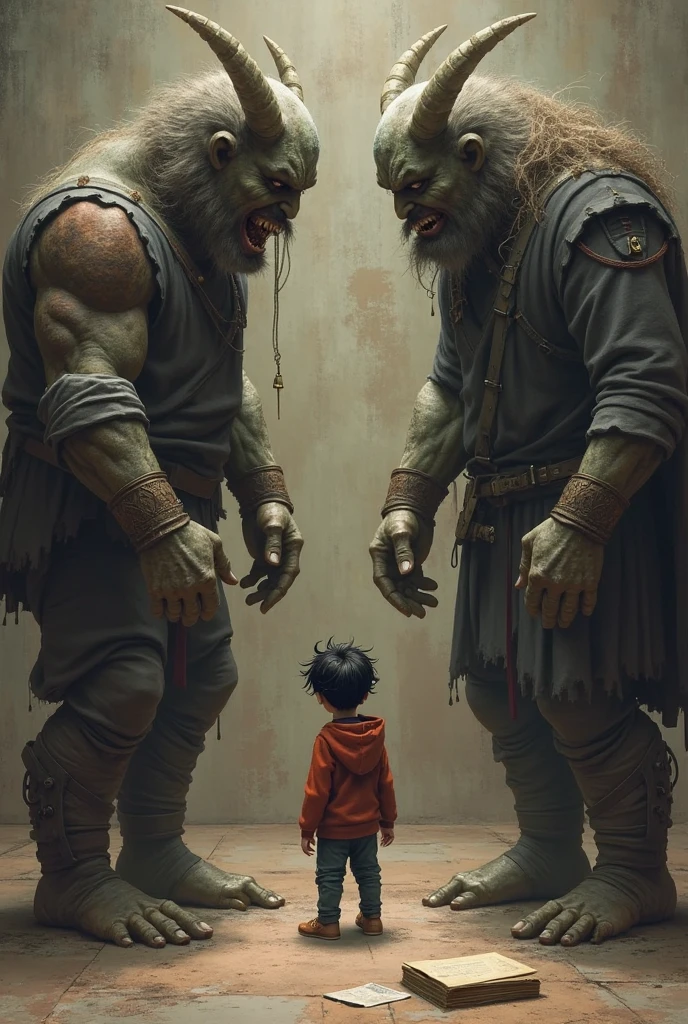 Monsters helping humans