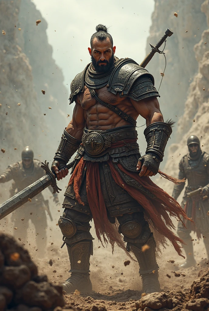 Tecum uman Guatemala after finishing a battle