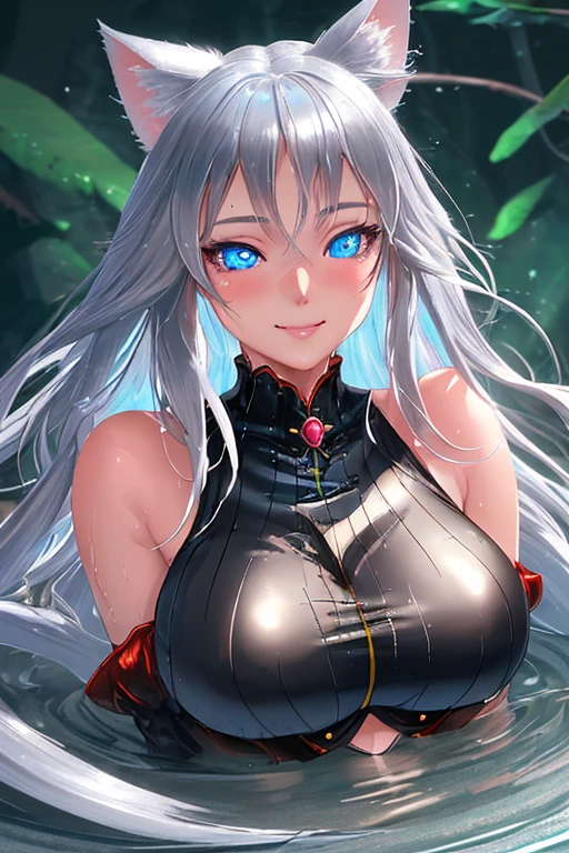 ((((masuter piece、top-quality、Healthy images、Long body、large full breasts、Brown skin color、Silvery hair、Long hair、Blue glowing eyes、Dynamic Poses、A look of shame、tshirts))))、(((Very marked camel toe)))、sea side、Happy look、(((((Black skin))))),((((darkskin)))),((sun burn))、Realistic skin type、an anime girl、Detailed Digital Anime Art、A seductive anime girl、extremely detailed art germ、a hyperrealistic schoolgirl、Ilyakukvshinov、Smooth Anime CG Art、Ultra Realistic Woman、ig model、ArtGerm、photo-realistic anime girl、digital anime art