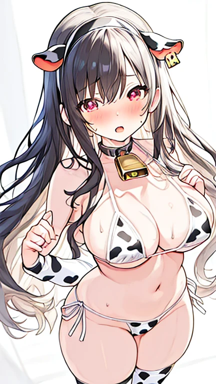 a close up of a anime of a woman with a large breasts, azur lane style, kantai collection arcade, twintails white_gloves, kantai collection style, biomechanical oppai, 8 k character details, oppai proportions, full character, oppai, oppai, :14 80s anime style, main character, character sheet, white hair, pregmant, covered nipples, lowleg panties, style of null (nyanpyoun), artist null (nyanpyoun), wide hips,