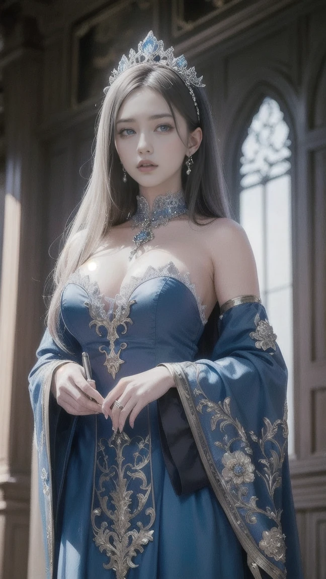 ((upper body)), ((realistic)), ((Shooting from a frontal perspective)), (Close up), 1 Asian female model, A young girl, the night, starrysky, (In the gazebo, Sit Pose, leaning against pillars), pretty pose, Eye-catching poses, Detailed scenes, Coiled hair, Hairpins, Beautiful hair accessories, Brownish-yellow hair, light make-up, Blushlush, Gloss on lips, pretty legs, ((Turquoise and white costume, high-waist)), ((warm lights, a warm color palette)), (Extremely high color saturation), Detailed details, ultra-detailliert, (tmasterpiece, best qualtiy), (An extremely delicate and beautiful work), Delicate earrings, Delicate necklace, Simple blurred background, Extreme detail description, Ultra-fine painting, Delicate face, slim toned body, Slimming the waist, ssmile, (anatomy correct)