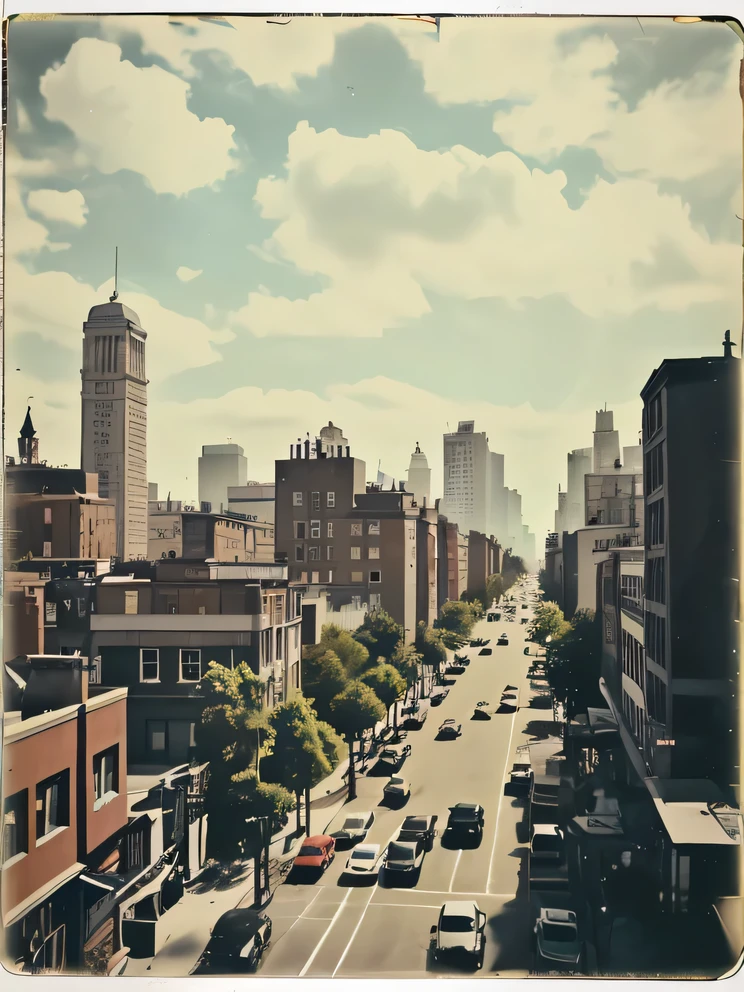 (best_quality, masterpiece:1.2), (highly detailed), (uhd, high_resolution, highres), cityview, vintage snapshot, glory of old days, aged photo, old filter, old photo film, memories,