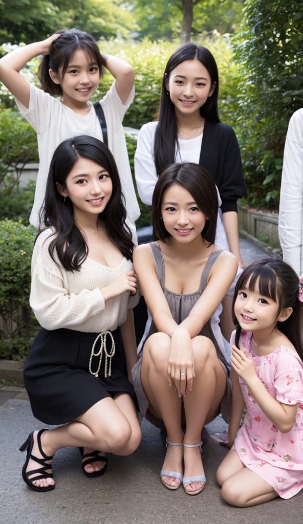 Magazine Cover:1.3、A middle-aged mother and her short elementary school daughter