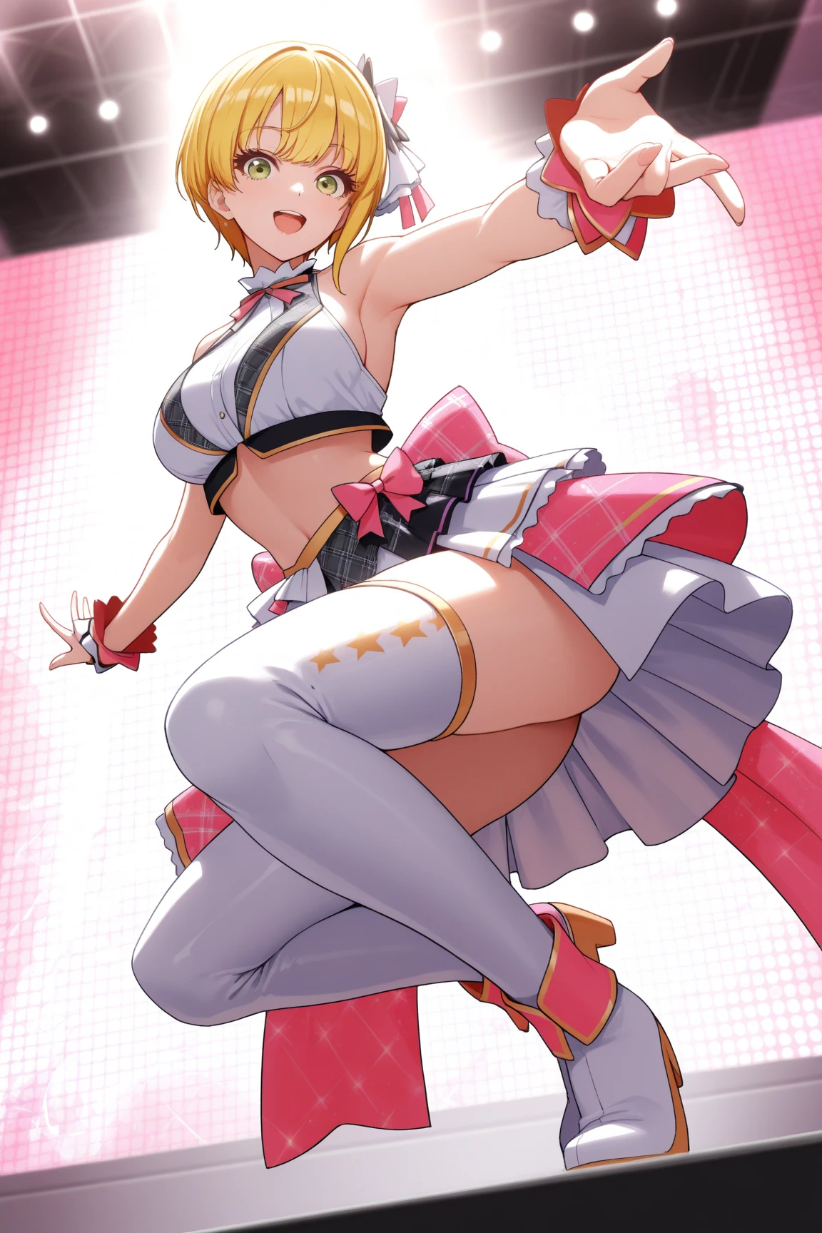 Anime - Style woman in white dress sitting on floor on purple background, anime barbie in white stockings, pitying ( Overwatch ), Anime girl cosplay, the anime girl is crouching, mercy from overwatch, ilya kuvshinov and artgerm, Extremely detailed Artgerm, Range Murata and Artgerm, Ayaka cosplay, Artoria Pendragon, Anime cosplay