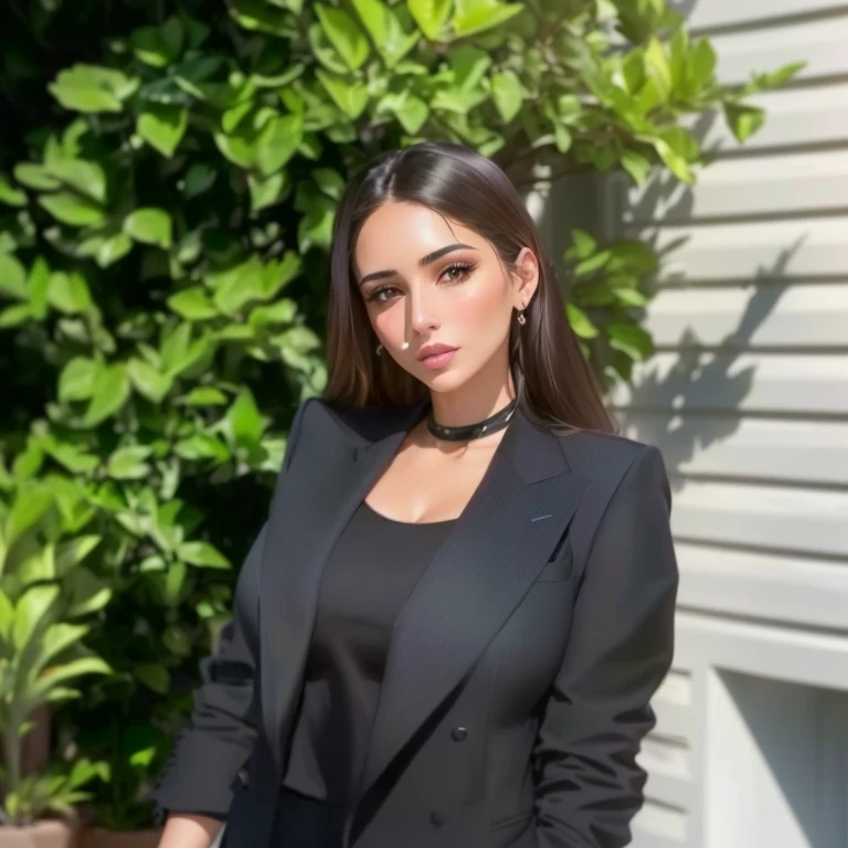 There is a woman with a black top and a black jacket, professional imagem de perfilture, imagem de perfil, foto profissional, Retrato de Sophie Mudd, Cristina Kritkou, Mina Petrovic, niele toroni, imagem de perfil, headshot imagem de perfilture, retrato profissional, julia sarda, embaralhamento dos namorados, Alina Ivanchenko, foto de perfil profissional, Victoria Gavrilenko