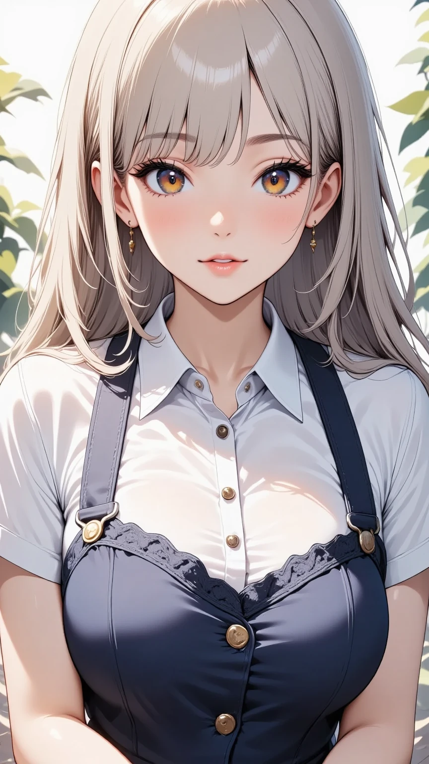 masterpiece,Highest quality,Very detailed,Looking to the side美少女,Blonde,Completely naked,Overalls,(Looking to the side), teenager,Perfect Face,Beautiful and detailed eyes,Beautiful Skin,skinny,Dynamic,smile,farm
