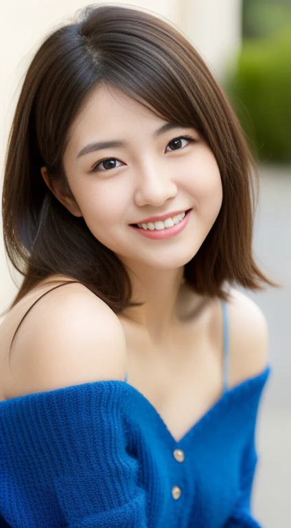 Japanese ),((beautiful girl)),cleavage,An expression that imagines something pleasant:1.2,(perfect body beauty:1.2),((perfect body)),(shy smile),beautiful teeth,