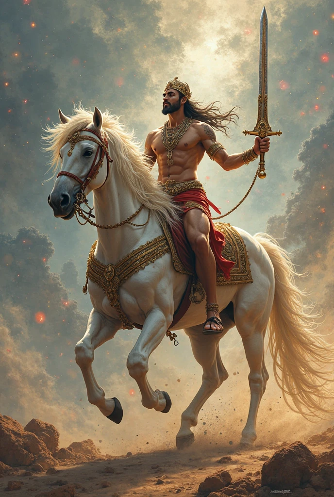Shree Dev Narayan bhagwan set on her horse with aal Raja look