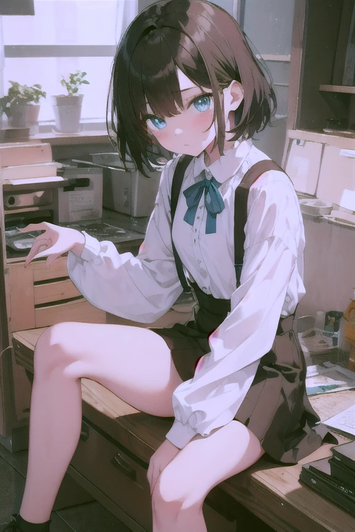 masterpiece、so beautiful、Clear contours、Cute pose of a in kindergarten uniform