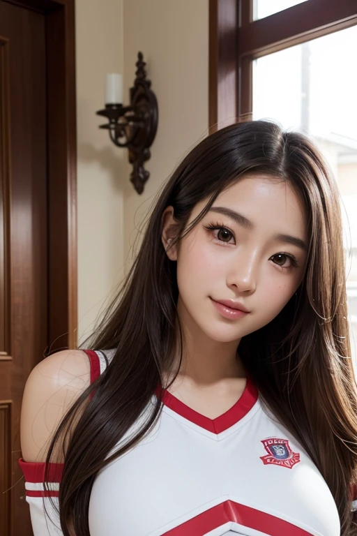 (Surreal)、(High resolution)、(8k)、 (Very detailed)、(super clear skin pores)、(highest quality、masterpiece:1.3)、Beautiful girl in a basketball uniform、On the basketball court，Play basketball，1 Female、Midsummer、（Chiayi：1.5）， Cleavage close-up， masterpiece， highest quality， RAW Photos， Realistically， face， Incredibly ridiculous resolution， Depth of written boundary， High resolution， Super detailed， Fine details， Very detailed， 非常に詳細な目とface， Sharp pupils， Realistic students， Get into sharp focus， Cinema Lighting