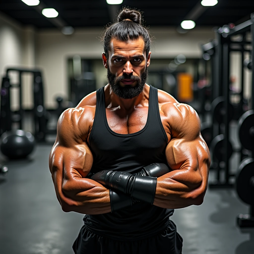 A muscular skull training bodybuilding 