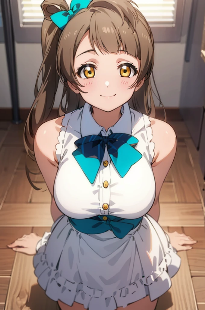 <lora:Rina-Hypnosis-test-000005:1>,(masterpiece:1.0),(best_quality:1.0),ultra high res,absurdres,ultra-detailed,simple background,cowboy shot,looking at viewer, pose, 
rina-hypnosis, 1girl, solo, long hair,  brown hair, green eyes,bare shoulders, white dress,brown corset,