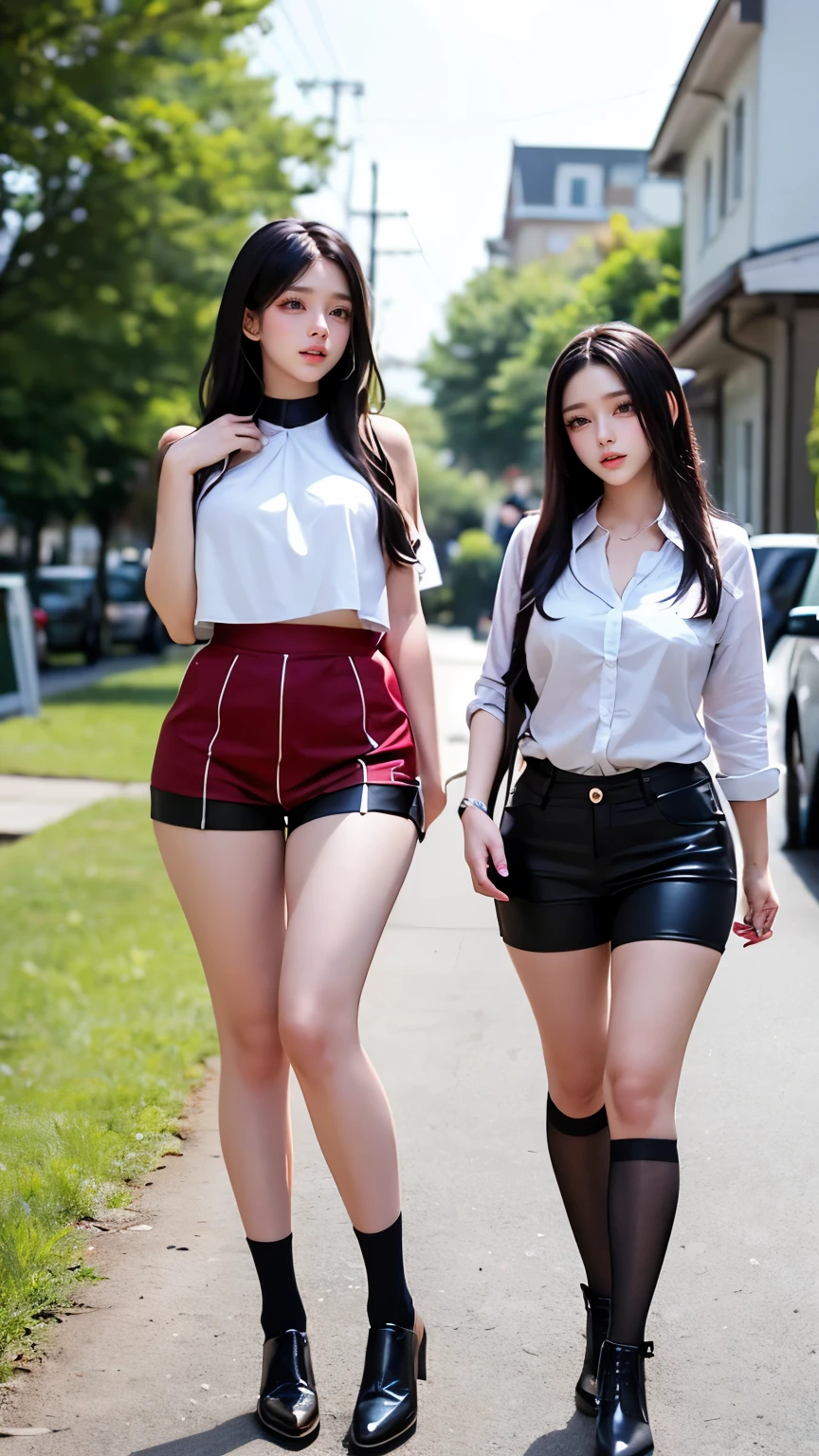 Revealing clothes, girls smoking