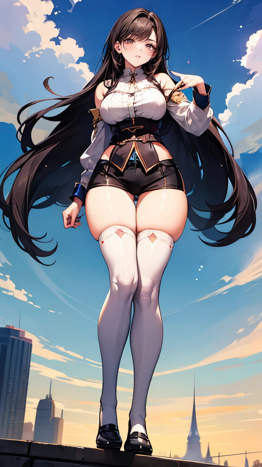 ((showing see-through underwear, low angle)),((one girl)), ((super detailed face)),((best quality)), ((full body)), (8k), Very Detailed, ((Beautiful Big Breasts)), Peanut Butter Brown Bob Hair, Amazing Face and Eyes, Blue Eyes, (Amazingly Beautiful Girl), Flower Field, (Plunging Uniform), (Sweaty Butt) ,(torn pantyhose)