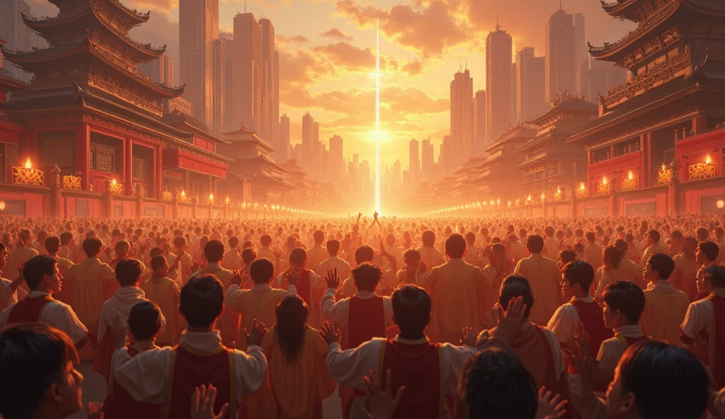 Great masterpiece,oil painted,Love and blessings to the country,History and culture,Joy and vitality,Prosperity and solidarity,the People's Republic of China,Tiananmen square, beijing,Celebrate National Day,Mid-Autumn Festival,The moon is on it,Tiananmen Square is in the middle