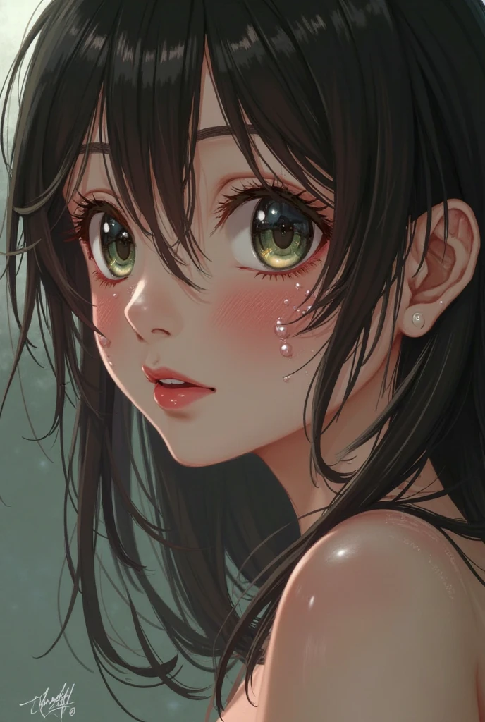 (masterpiece:1.2、Highest quality、masterpiece)、1 female、(Beauty:1.2),alone、classroom、Day、stand、,(Diamond Necklace),Black Hair,(Bangs,Disheveled Hair:1.2)、(Teardrops),Red eyes、(Completely naked:1.4)、(Whitening:1.4)、Big Breasts、Ring Earrings、Diamond Tiara,lipstick、Sweaty、Round 1、blush、(Face close-up:1.4),(Cum on face and hair:1.5)