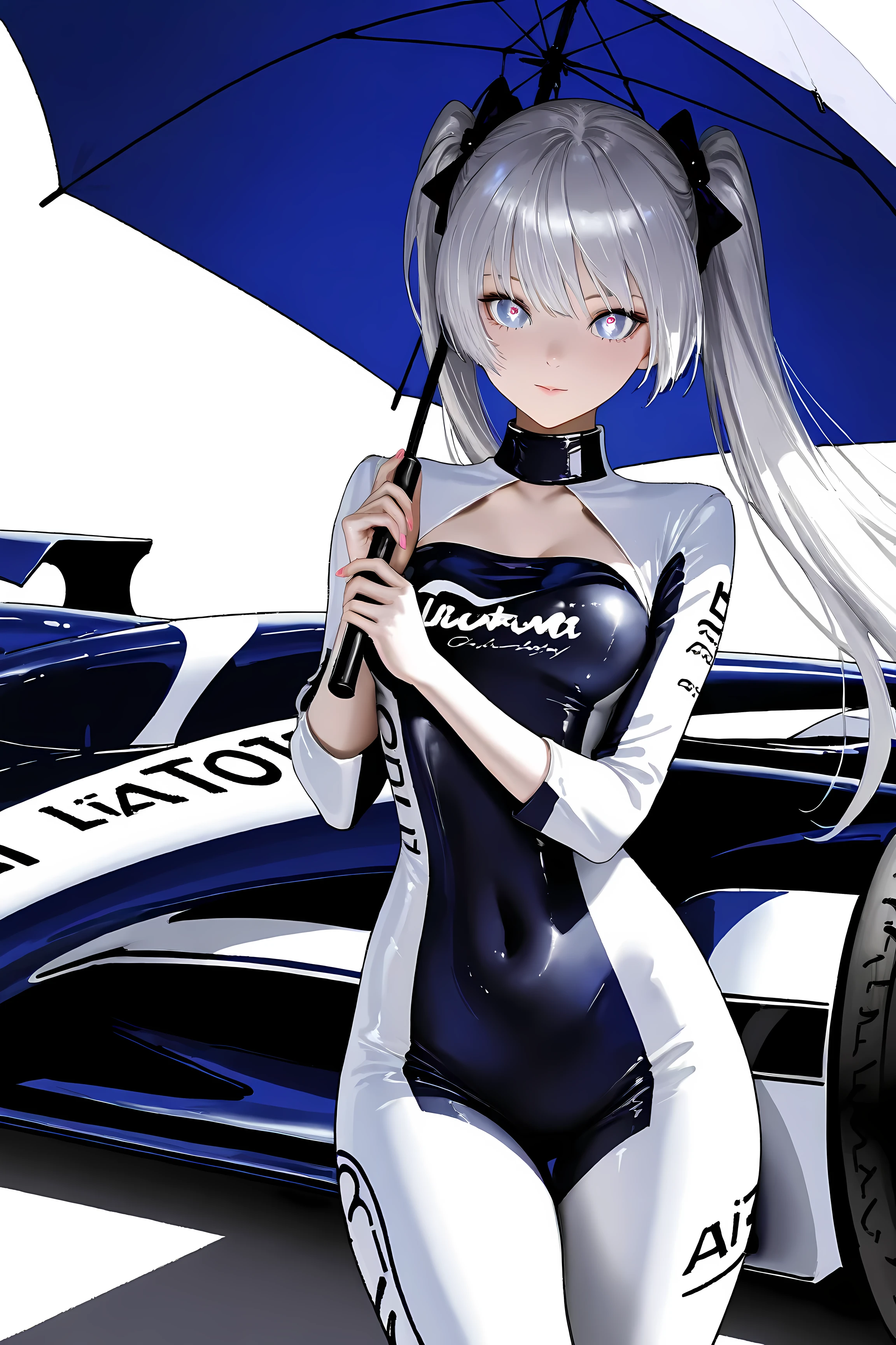 1 woman in f,oops 2,Race_Queen,silver hair, Mid-chest ,curvy,catch_ umbrella,Equation 1 racing,tilt
Destroy the delicate lifelike pupil of the masterpiece,best quality,amazing quality,oops 2,Reality,high resolution,newest,delicate eyes,細膩生動的瞳孔, Exquisite costume ,illustration, Official Art,Art Style,fantasic illustration