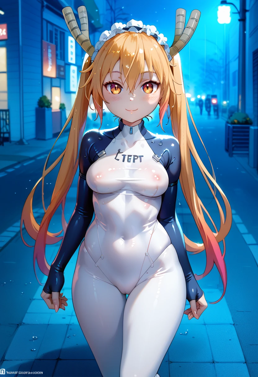 girl，（masterpiece，Highest quality），Street，(Completely naked)，Bare shoulders、Gal、Blonde、smile、Big Breasts，ponytail、(Underboob)，Cleavage，Torn(Mini Camisole)、looking at the camera、shoes、Damage shorts,(Tattered)Micro Mini Denim Shorts，TornMicro Mini Denim Shorts，solo、upright，Are standing、barefoot，outie bellybutton