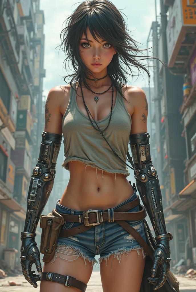 woman standing on the edge of horizon looking at the camera, sci fi art style of the masters,