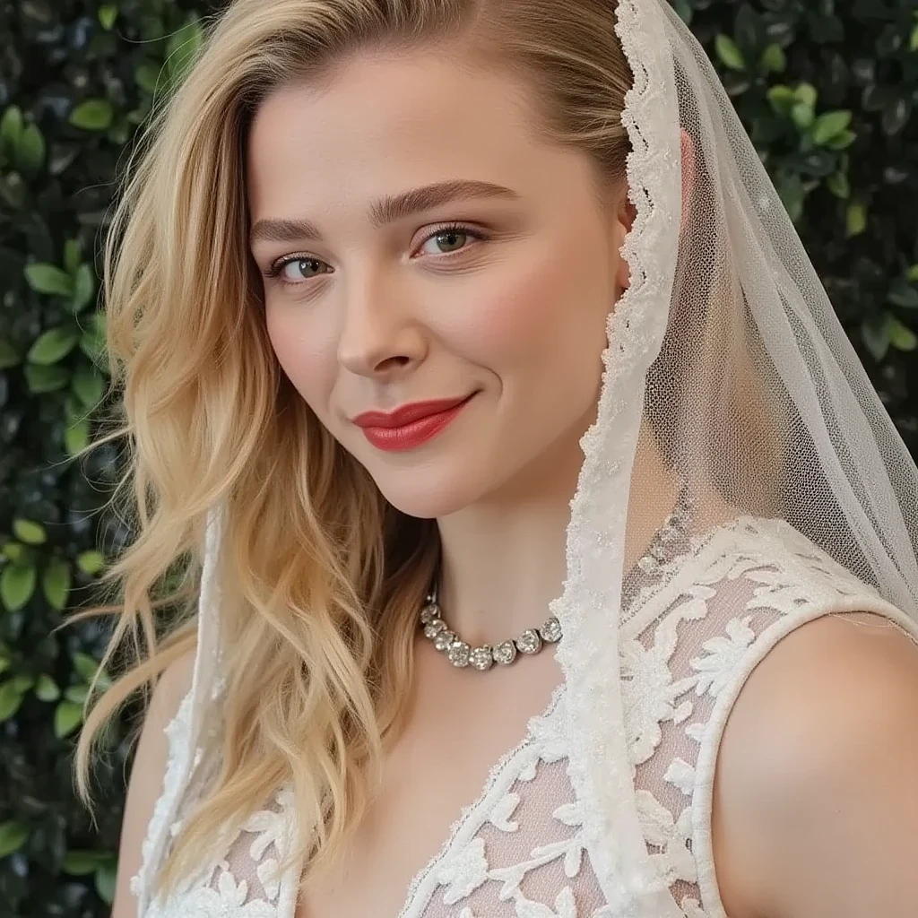 Elizabeth Banks, Wedding Dress, long veil, blonde hair, long hair, Wedding, bride
