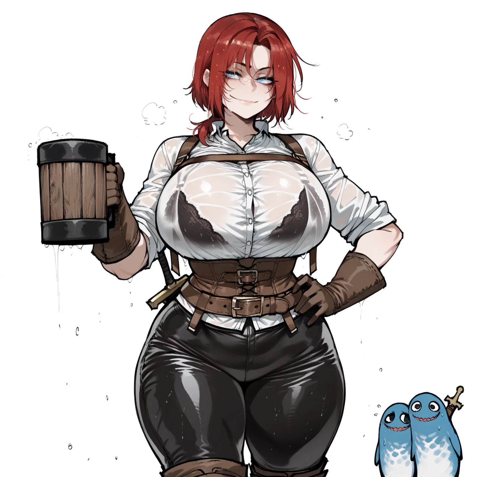 (masterpiece, best quality:1.2), <lora:natasha_radinov:1.1>, natasha radinov, sunglasses, 1girl, tomboy, hands in pocket, professional, russian, adult, mature, breasts, multicolored hair, two-tone hair, green hair, night, pants, black pants, short hair, shirt, suspenders, short sleeves, white T-shirt, snowy, looking at viewer, upper body, blurry, <lora:Khyle. v3:0.8>