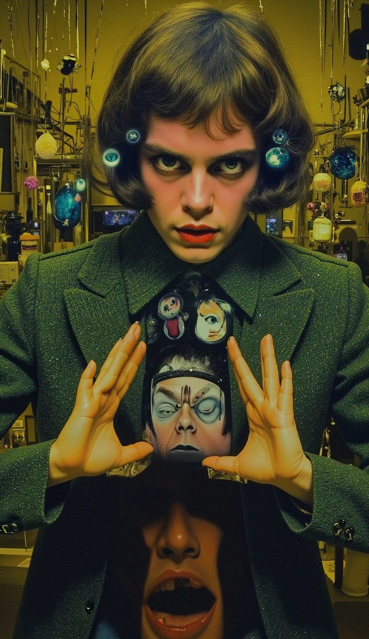 Surrealist Psicopop. intriguing people. film David Lynch — Dreams, Mysteries and Secrets. cinematic. 8K.