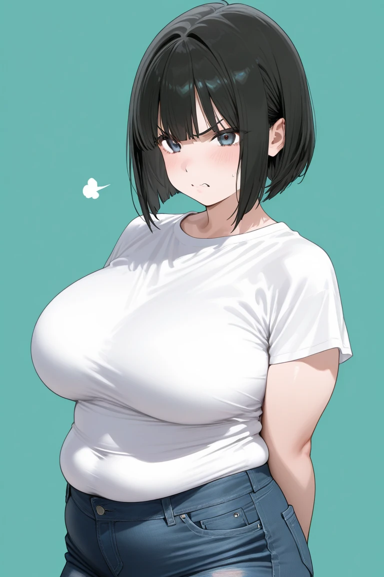 sad girl muscular muscular muscular breasts breasts breasts thick thick thick thick black hair yellow eyes pale skin pale skin thick thick thick long sleeve dark atmosphere thick thick thick thick thick thick muscular simple background sad sad sad girl sad girl tigth shirt ((loli)) huge tits