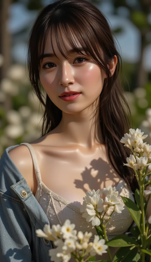 ((masterpiece, highest quality, Highest image quality, High resolution, photorealistic, Raw photo, 8K)), ((Extremely detailed CG unified 8k wallpaper)), Spring Morning, 1 girl, 